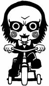 Jigsaw Horror Baby Kid Gothic Halloween car-window-decals-stickers