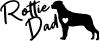 Rottie Dad Rottweiler Dog with Heart Animals Car Truck Window Wall Laptop Decal Sticker