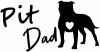 Pit Bull Pitbull Dad Dog with Heart Animals Car Truck Window Wall Laptop Decal Sticker