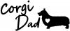 Corgi Dad Dog with Heart Animals car-window-decals-stickers