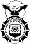 Department Of The Air Force Security Forces With Eagle Military Car or Truck Window Decal