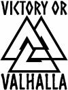 Viking Victory or Valhalla with Valknut Military Car or Truck Window Decal