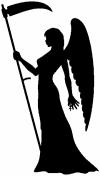 Female Woman Girl Grimm Reaper Christian car-window-decals-stickers