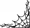Corner Spider Web With Swirls Animals Car Truck Window Wall Laptop Decal Sticker