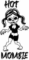 Hot Mombie Zombie Mom Girlie Car Truck Window Wall Laptop Decal Sticker