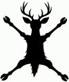 Deer Splat Car Truck Vinyl Window Decal Sticker Funny Car or Truck Window Decal