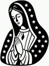 Virgin Mary Madonna in Prayer Car Truck Vinyl Window Decal Sticker Christian Car or Truck Window Decal