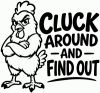 Chicken Hen Cluck Around and Find Out Car Truck Vinyl Window Decal Sticker Funny Car or Truck Window Decal