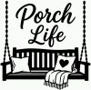 Porch Life with Porch Swing Car or Truck Vinyl Window Decal Sticker Country Car or Truck Window Decal