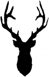 Deer Head Shadow Hunting And Fishing car-window-decals-stickers