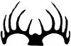 Deer horns Hunting And Fishing Car or Truck Window Decal