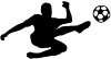 Dude kicking Soccer Ball Sports car-window-decals-stickers