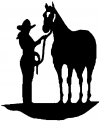 Cowgirl with Horse Western car-window-decals-stickers
