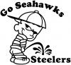 Go Seahawks Pee On Steelers Special Orders Car Truck Window Wall Laptop Decal Sticker