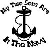 My Two Sons Are In The Navy Military Car Truck Window Wall Laptop Decal Sticker