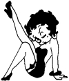 Betty Boop Leg Kicked Up Cartoons car-window-decals-stickers