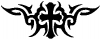 Christian Cross with Tribals  Christian car-window-decals-stickers
