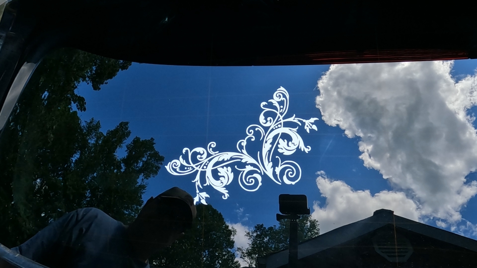 Floral Vine Corner Swirl Swirls Car or Truck Window Decal Sticker