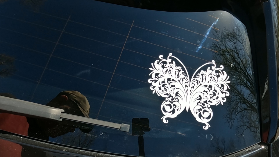 Swirl Butterfly Butterflies Car or Truck Window Decal Sticker