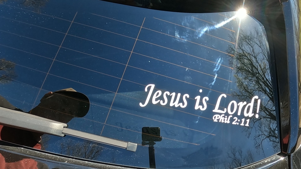 Jesus Is Lord Philippians 2:11 Christian Car or Truck Window Decal Sticker