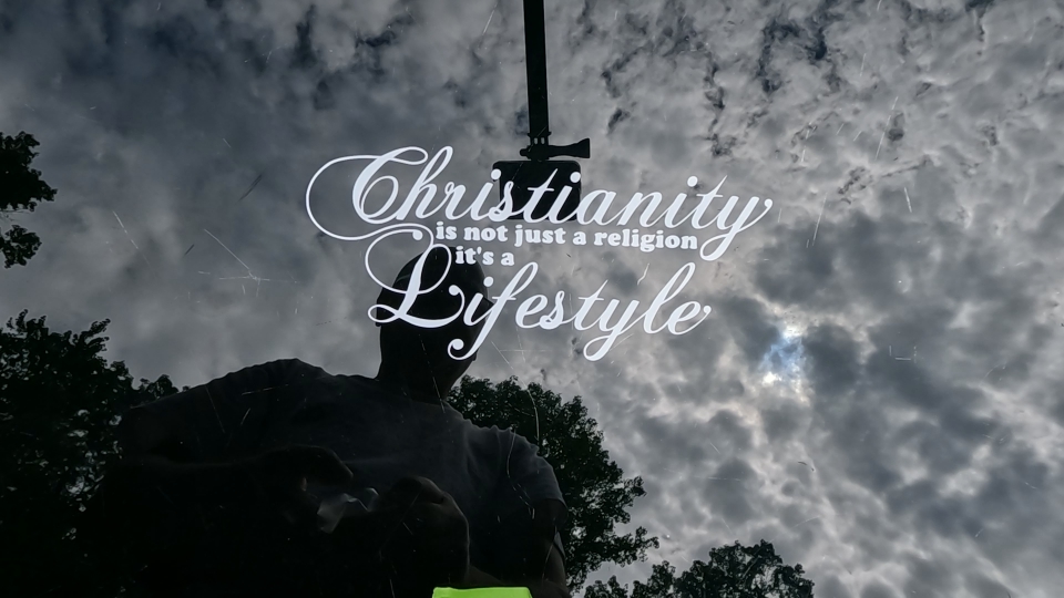 Christianity is not Just a Religion it's a Lifestyle Car or Truck Window Decal Sticker Video