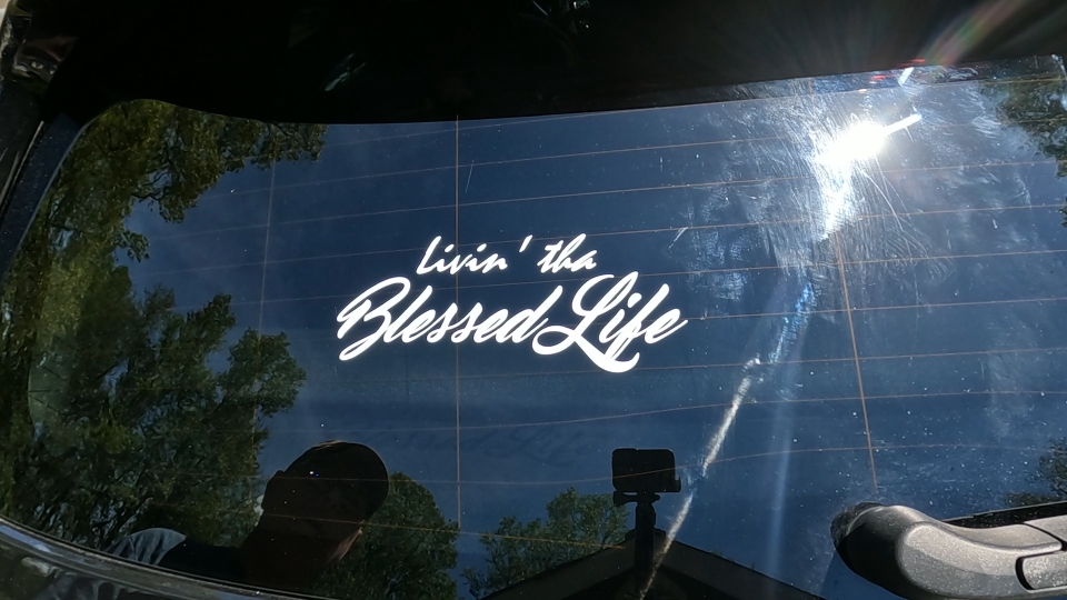 Livin' tha Blessed Life Car or Truck Window Decal Sticker
