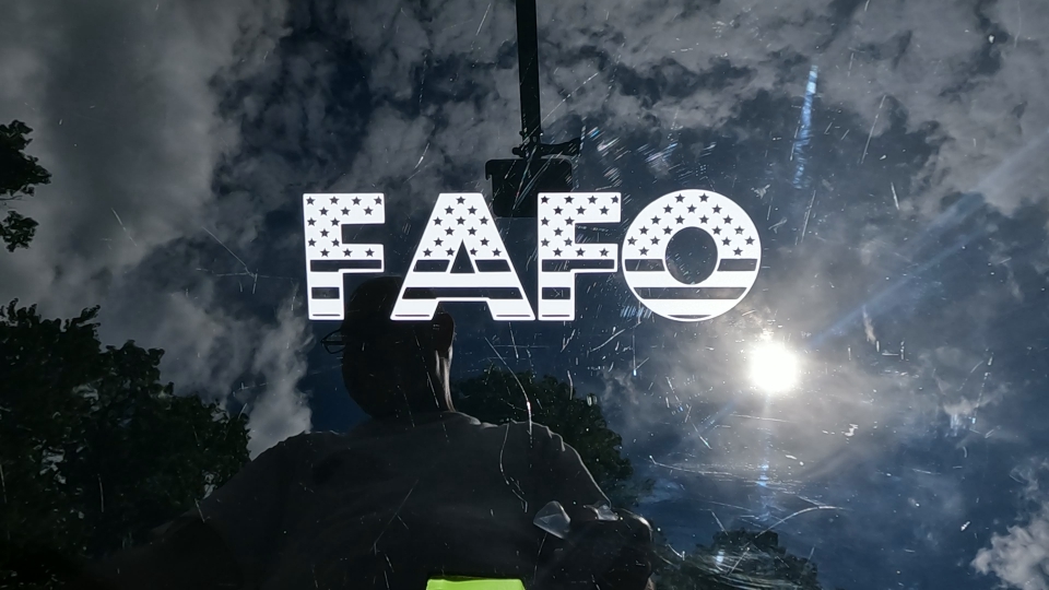 FAFO American Flag Car or Truck Window Decal Sticker Video