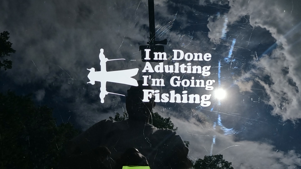 I'm Done Adulting I'm Going Fishing Car or Truck Window Decal Sticker Video