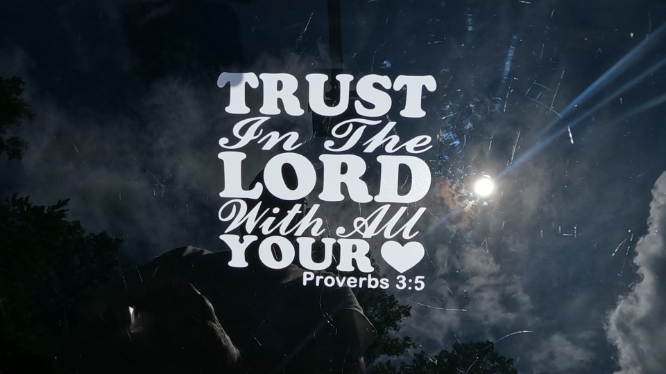 Trust in the Lord With All Your Heart Proverbs 3:5 Vinyl Car or Truck Window Decal Sticker Video