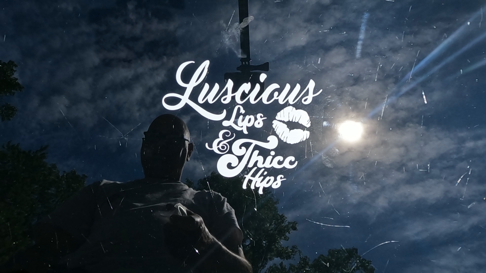 Luscious Lips and Thicc Hips Vinyl Car or Truck Window Decal Sticker Video
