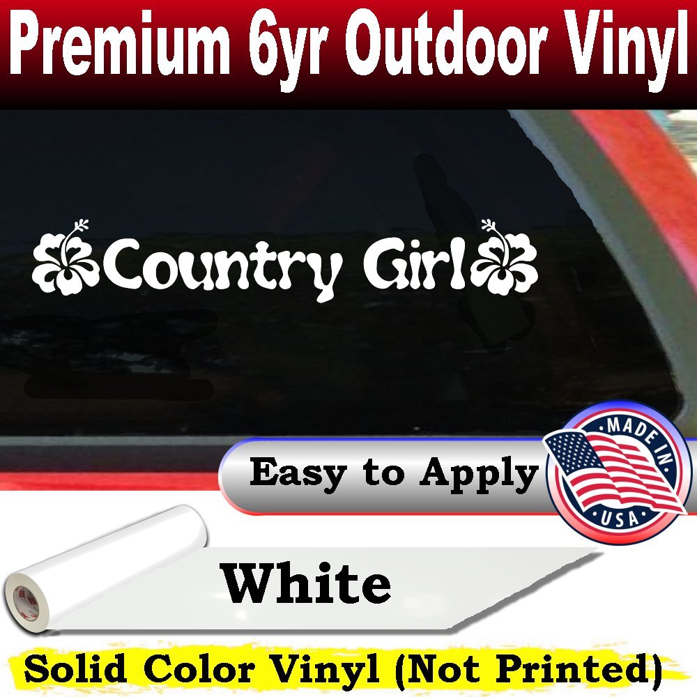 Country Girl Hibiscus Decal for Car Truck Windows Vinyl Sticker