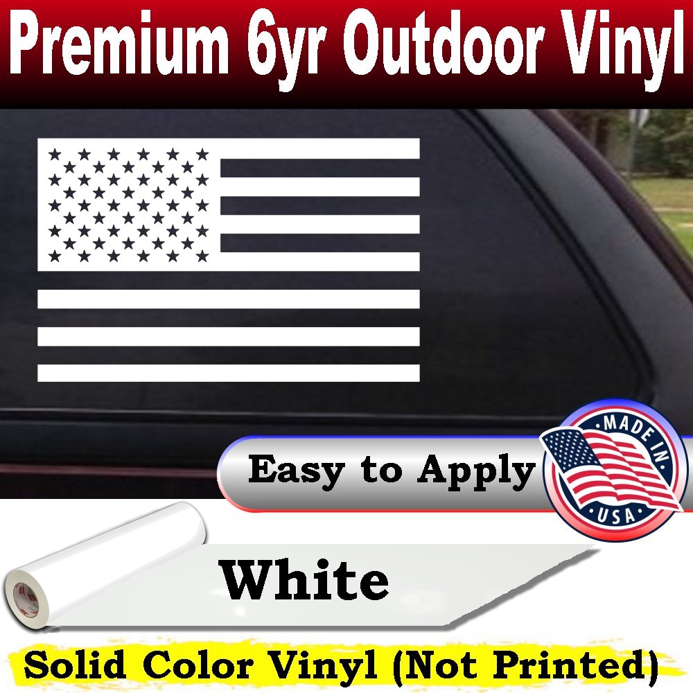 American US Flag Military Car or Truck Window Vinyl Decal Sticker