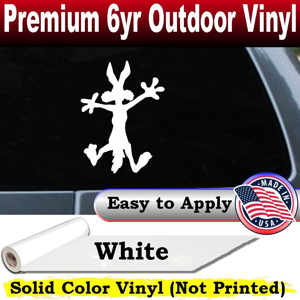 Wile E Coyote Splat Car Truck Window Vinyl Decal Sticker Dent Cover