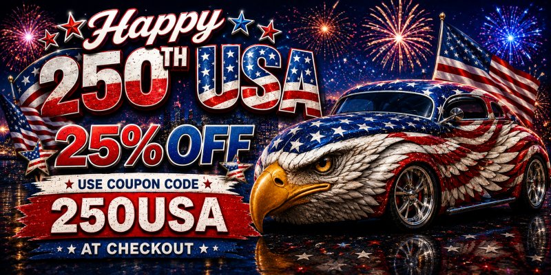 Get <span style="font-size:24px;"><b>25% OFF</b></span> your order. Use coupon code <span style="font-size:24px;"><b>250USA</b></span> at checkout.